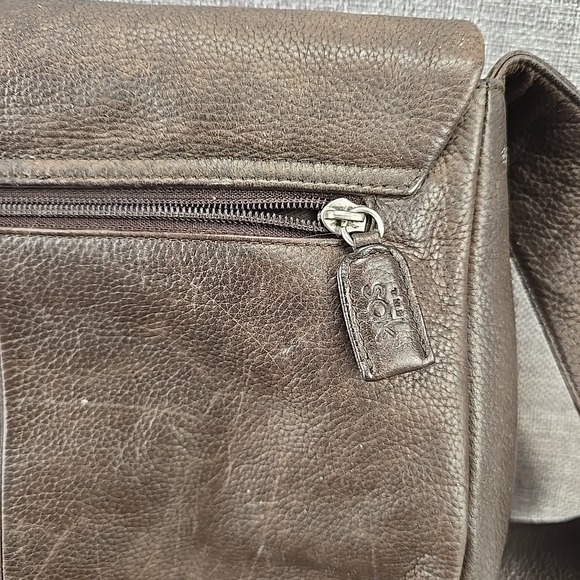 The SAK Margarita Crossbody Shoulder Bag Genuine Leather Brown‎ Purse - Picture 4 of 9